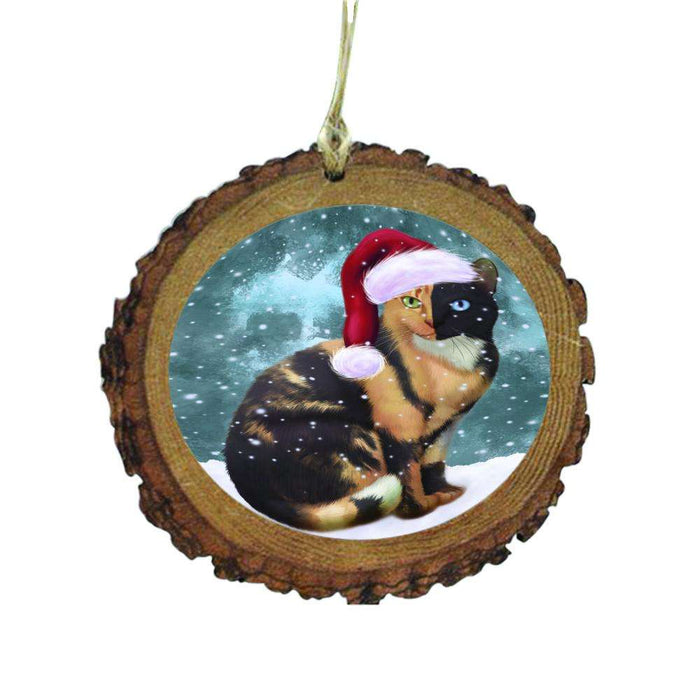 Let it Snow Christmas Holiday Chimera Cat Wooden Christmas Ornament WOR48538