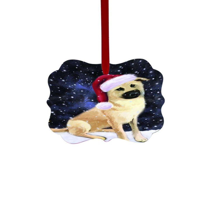Let it Snow Christmas Holiday Chinook Dog Double-Sided Photo Benelux Christmas Ornament LOR48540