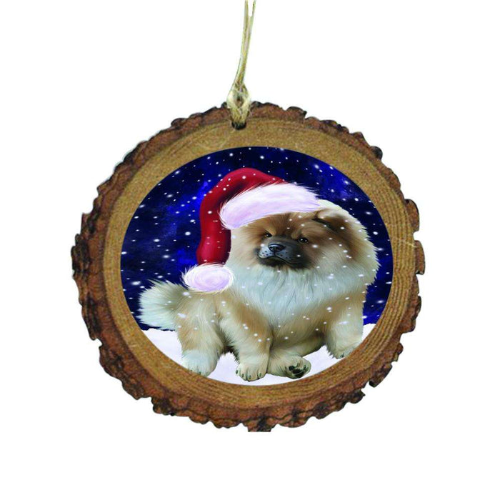 Let it Snow Christmas Holiday Chow Chow Dog Wooden Christmas Ornament WOR48542