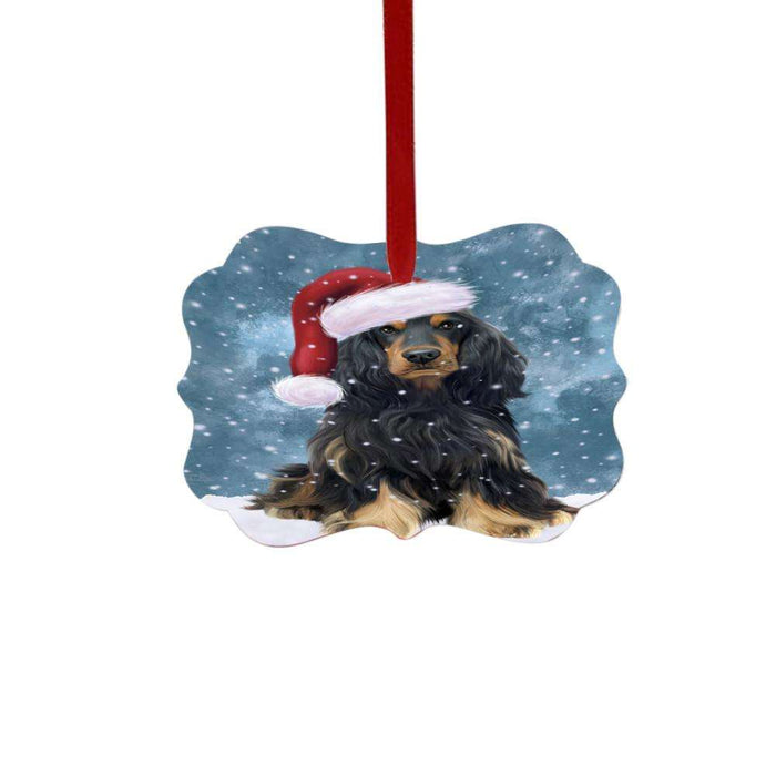 Let it Snow Christmas Holiday Cocker Spaniel Dog Double-Sided Photo Benelux Christmas Ornament LOR48552