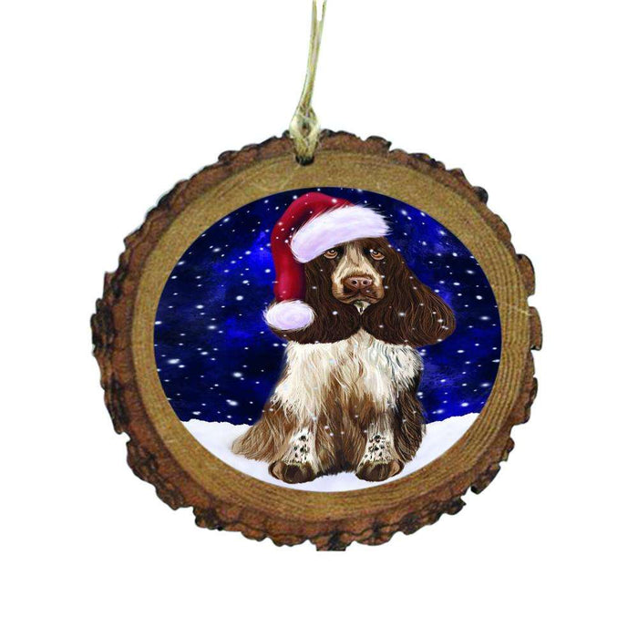 Let it Snow Christmas Holiday Cocker Spaniel Dog Wooden Christmas Ornament WOR48549