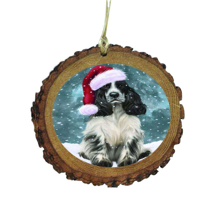 Let it Snow Christmas Holiday Cocker Spaniel Dog Wooden Christmas Ornament WOR48550