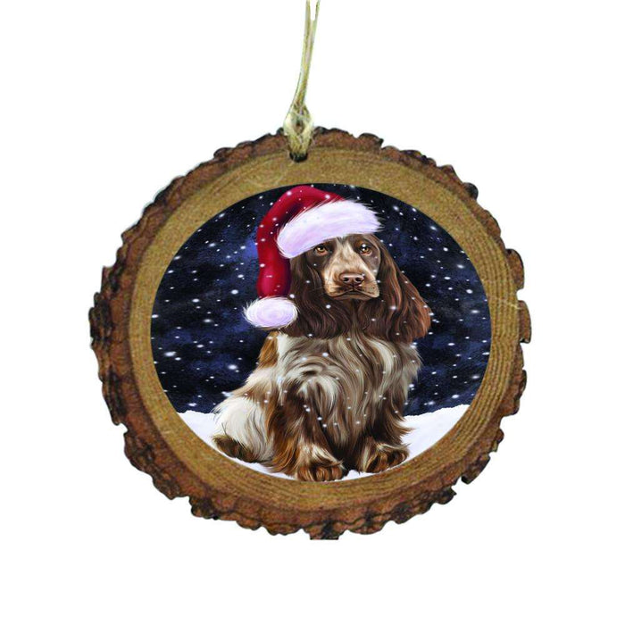 Let it Snow Christmas Holiday Cocker Spaniel Dog Wooden Christmas Ornament WOR48551