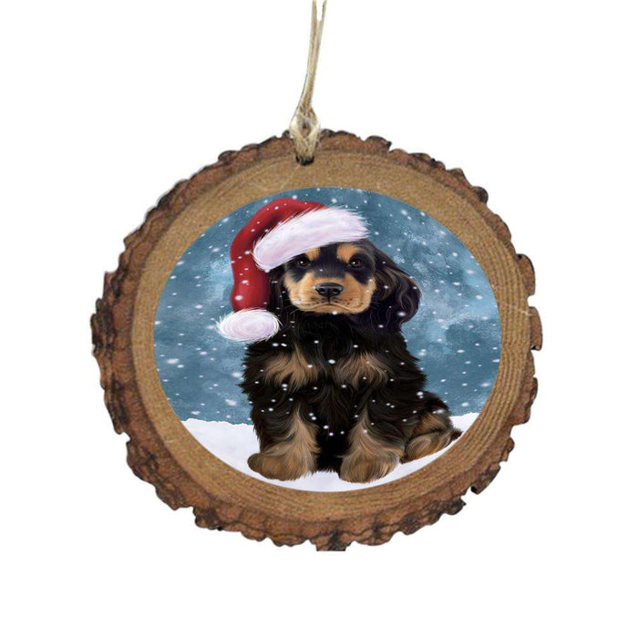 Let it Snow Christmas Holiday Cocker Spaniel Dog Wooden Christmas Ornament WOR48934