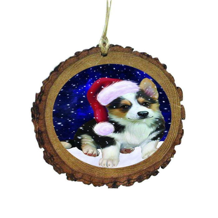 Let it Snow Christmas Holiday Corgi Dog Wooden Christmas Ornament WOR48558