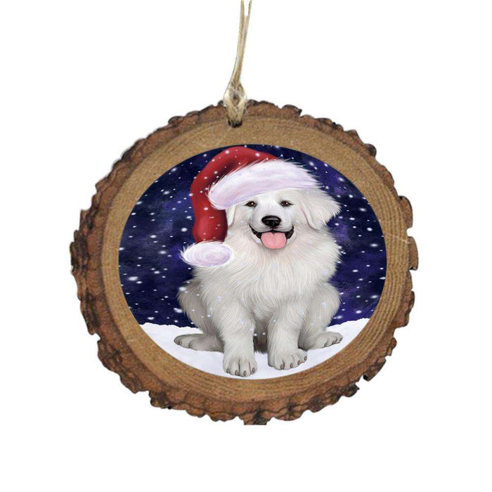 Let it Snow Christmas Holiday Great Pyrenee Dog Wooden Christmas Ornament WOR48939