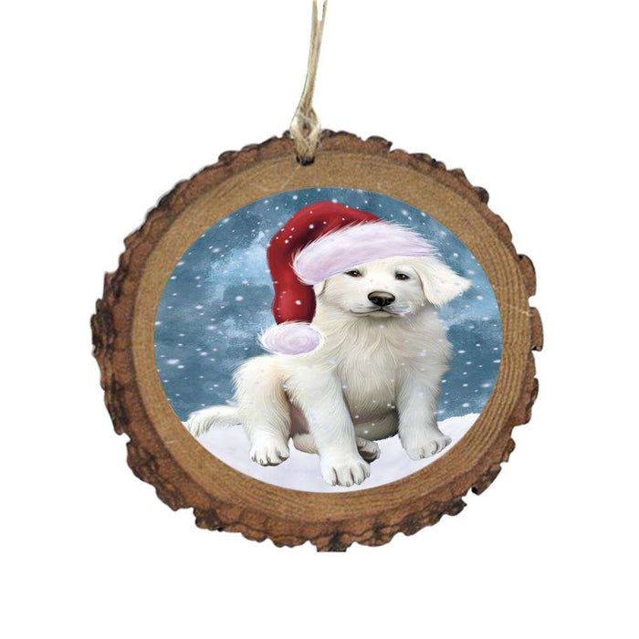 Let it Snow Christmas Holiday Great Pyrenee Dog Wooden Christmas Ornament WOR48940