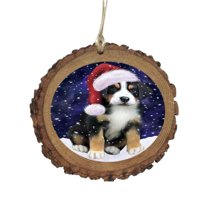 Let it Snow Christmas Holiday Greater Swiss Mountain Dog Wooden Christmas Ornament WOR48942