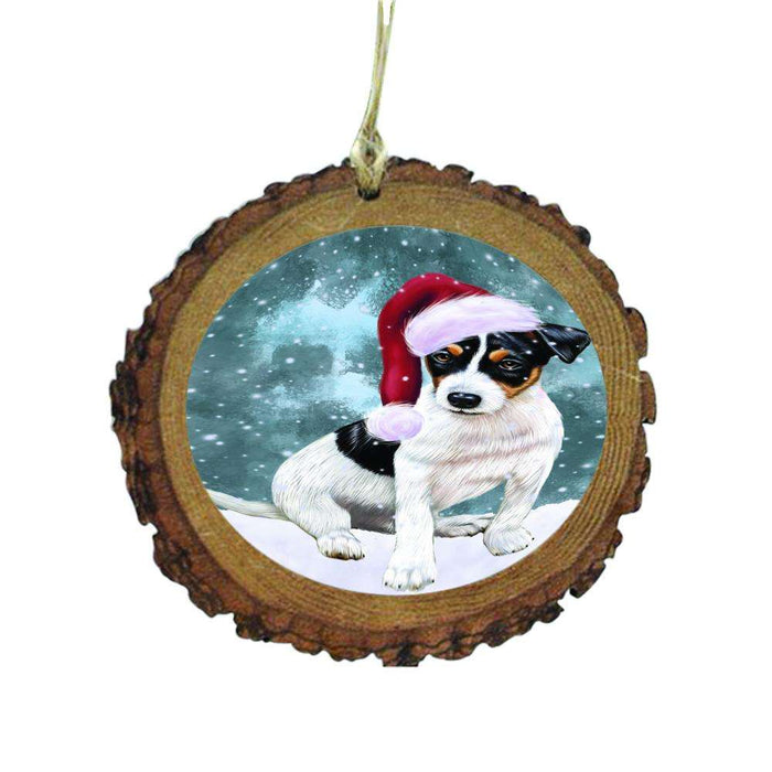 Let it Snow Christmas Holiday Jack Russell Dog Wooden Christmas Ornament WOR48607