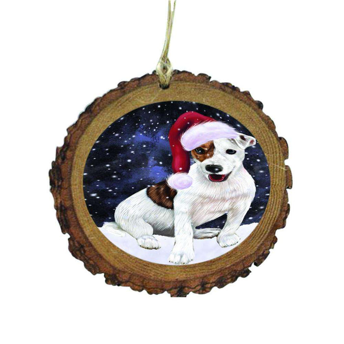 Let it Snow Christmas Holiday Jack Russell Dog Wooden Christmas Ornament WOR48608