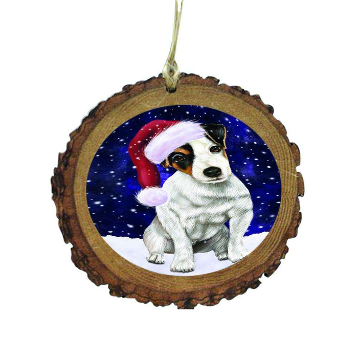 Let it Snow Christmas Holiday Jack Russell Dog Wooden Christmas Ornament WOR48609