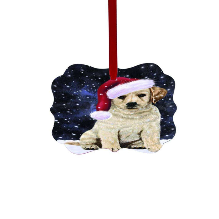 Let it Snow Christmas Holiday Labrador Dog Double-Sided Photo Benelux Christmas Ornament LOR48611