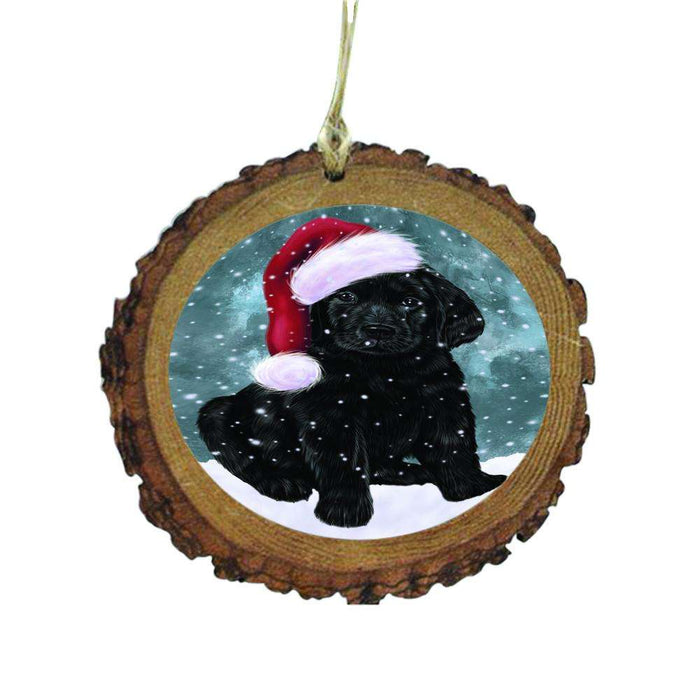 Let it Snow Christmas Holiday Labrador Dog Wooden Christmas Ornament WOR48610