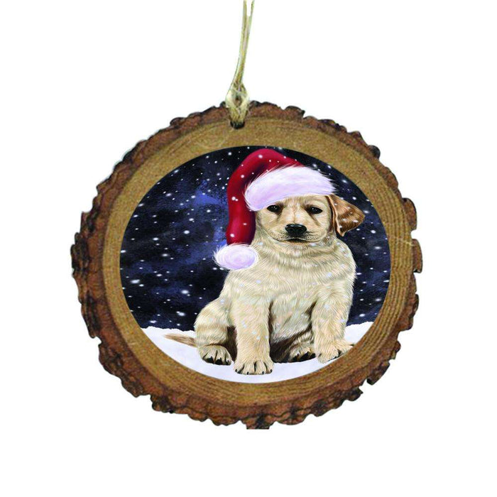 Let it Snow Christmas Holiday Labrador Dog Wooden Christmas Ornament WOR48611