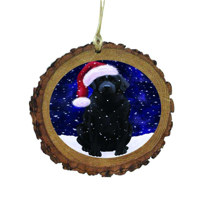 Let it Snow Christmas Holiday Labrador Dog Wooden Christmas Ornament WOR48616