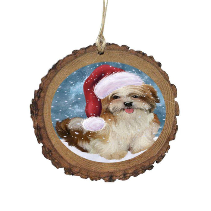 Let it Snow Christmas Holiday Malti Tzu Dog Wooden Christmas Ornament WOR48957