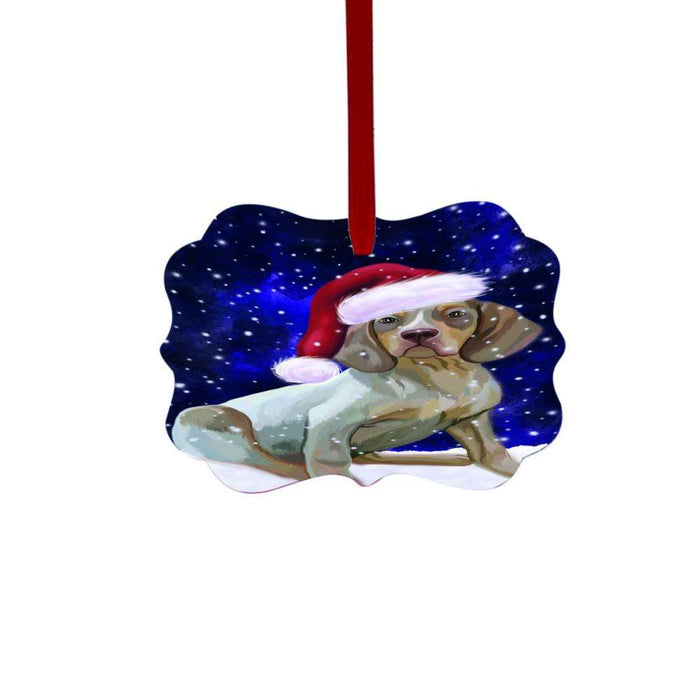 Let it Snow Christmas Holiday Navarro Dog Double-Sided Photo Benelux Christmas Ornament LOR48621