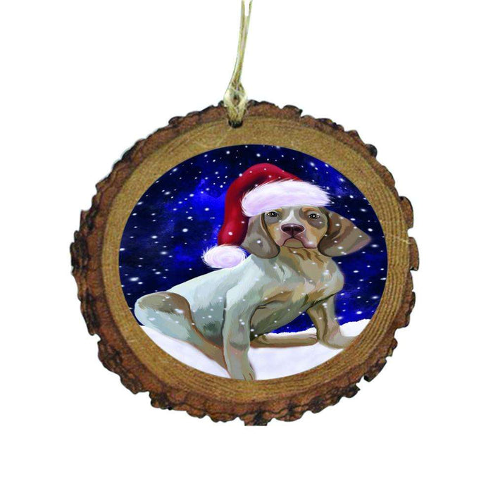 Let it Snow Christmas Holiday Navarro Dog Wooden Christmas Ornament WOR48621