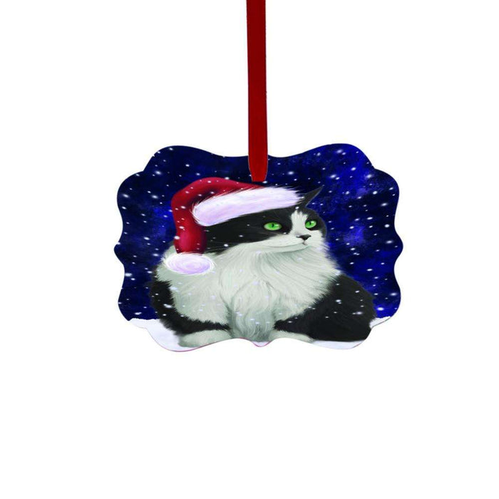 Let it Snow Christmas Holiday Persian Cat Double-Sided Photo Benelux Christmas Ornament LOR48632