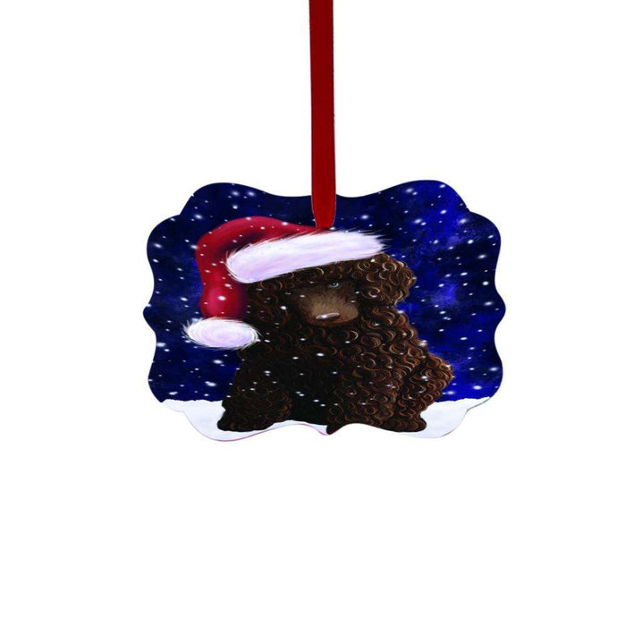 Let it Snow Christmas Holiday Poodle Dog Double-Sided Photo Benelux Christmas Ornament LOR48668