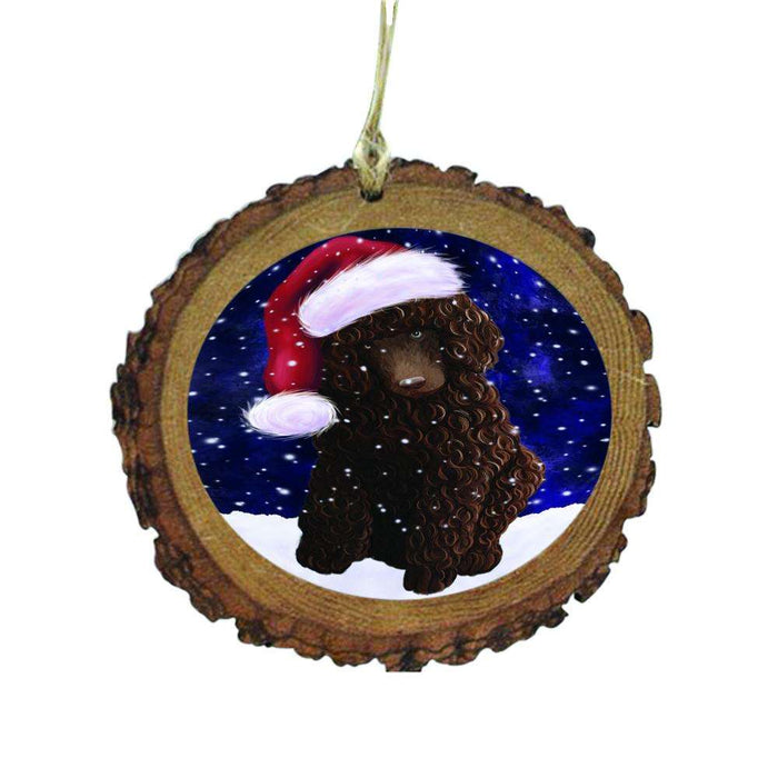 Let it Snow Christmas Holiday Poodle Dog Wooden Christmas Ornament WOR48668