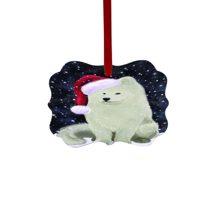 Let it Snow Christmas Holiday Samoyed Dog Double-Sided Photo Benelux Christmas Ornament LOR48702