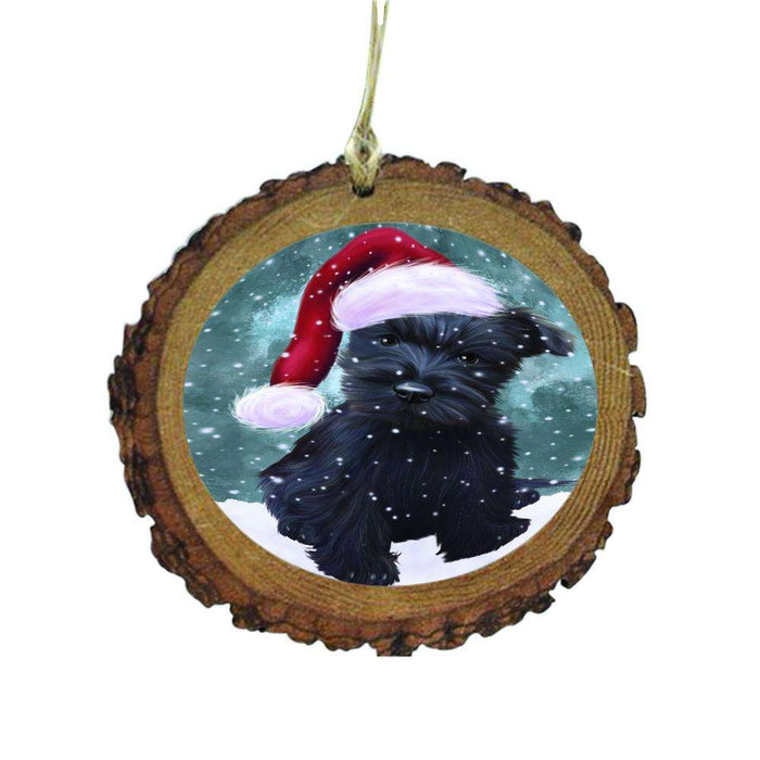 Let it Snow Christmas Holiday Scottish Terrier Dog Wooden Christmas Ornament WOR48707