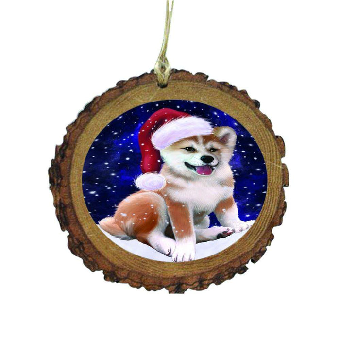 Let it Snow Christmas Holiday Shiba Inu Dog Wooden Christmas Ornament WOR48720