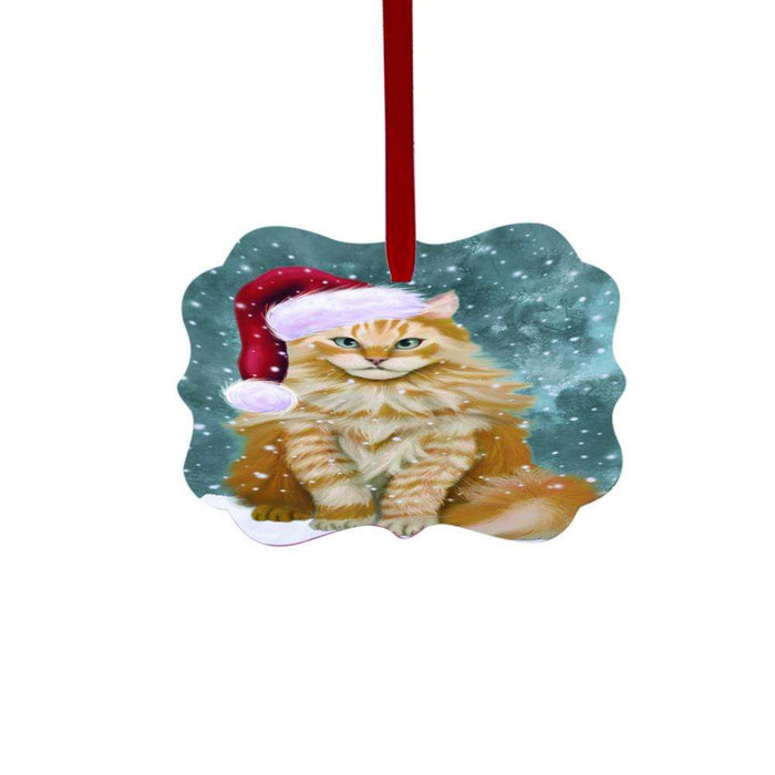 Let it Snow Christmas Holiday Siberian Cat Double-Sided Photo Benelux Christmas Ornament LOR48726