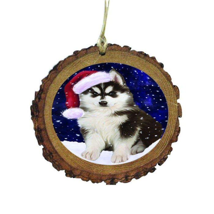 Let it Snow Christmas Holiday Siberian Husky Dog Wooden Christmas Ornament WOR48728
