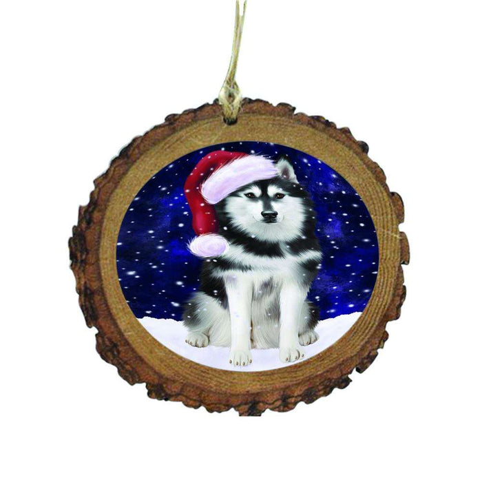 Let it Snow Christmas Holiday Siberian Husky Dog Wooden Christmas Ornament WOR48732