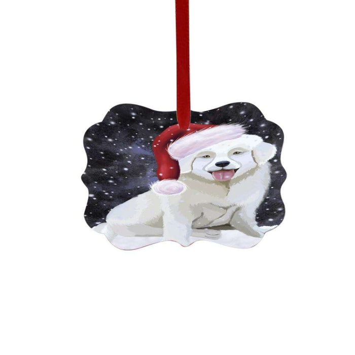 Let it Snow Christmas Holiday Slovensky Cuvac Dog Double-Sided Photo Benelux Christmas Ornament LOR48736
