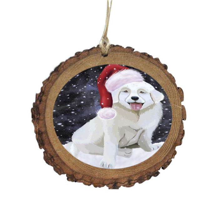 Let it Snow Christmas Holiday Slovensky Cuvac Dog Wooden Christmas Ornament WOR48736