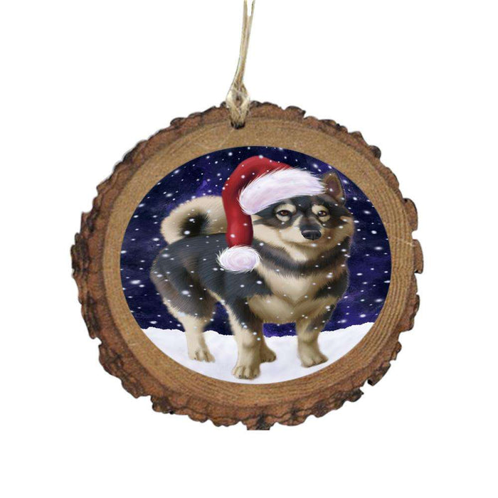 Let it Snow Christmas Holiday Swedish Vallhund Dog Wooden Christmas Ornament WOR48741