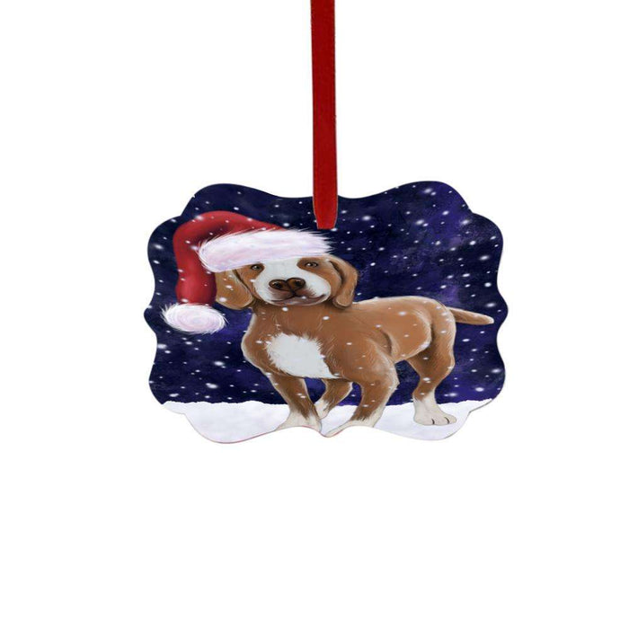 Let it Snow Christmas Holiday Tarsus Atalburun Dog Double-Sided Photo Benelux Christmas Ornament LOR48747