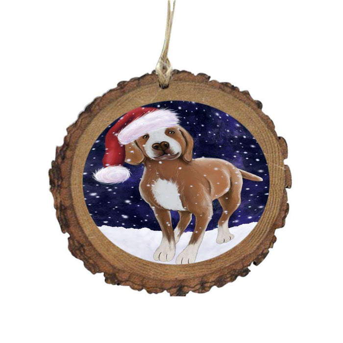Let it Snow Christmas Holiday Tarsus Atalburun Dog Wooden Christmas Ornament WOR48747