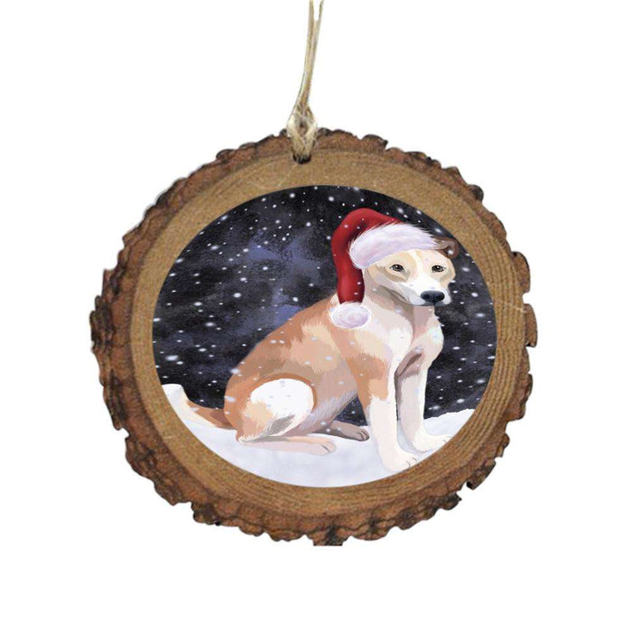 Let it Snow Christmas Holiday Telomian Dog Wooden Christmas Ornament WOR48748