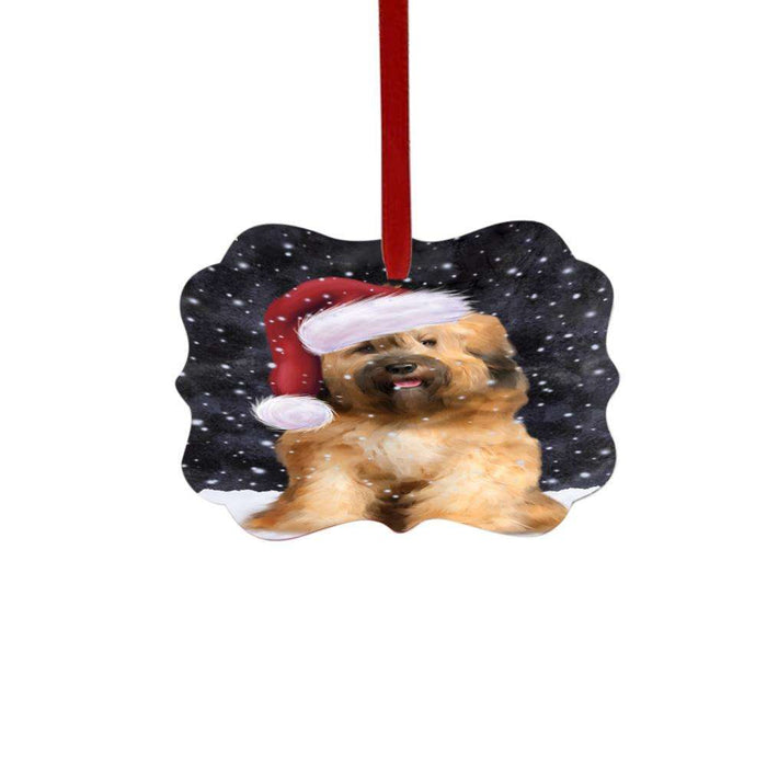 Let it Snow Christmas Holiday Tibetan Terrier Dog Double-Sided Photo Benelux Christmas Ornament LOR48752