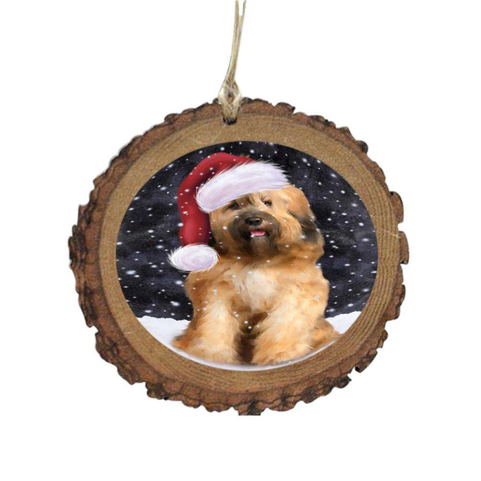 Let it Snow Christmas Holiday Tibetan Terrier Dog Wooden Christmas Ornament WOR48752