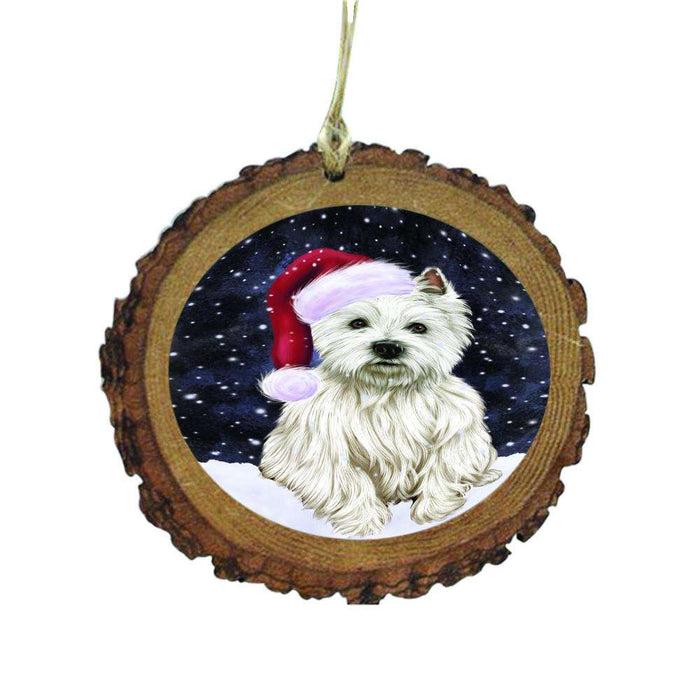 Let it Snow Christmas Holiday West Highland Terrier Dog Wooden Christmas Ornament WOR48765