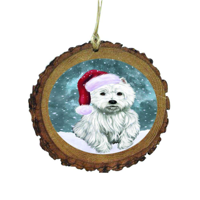 Let it Snow Christmas Holiday West Highland Terrier Dog Wooden Christmas Ornament WOR48767