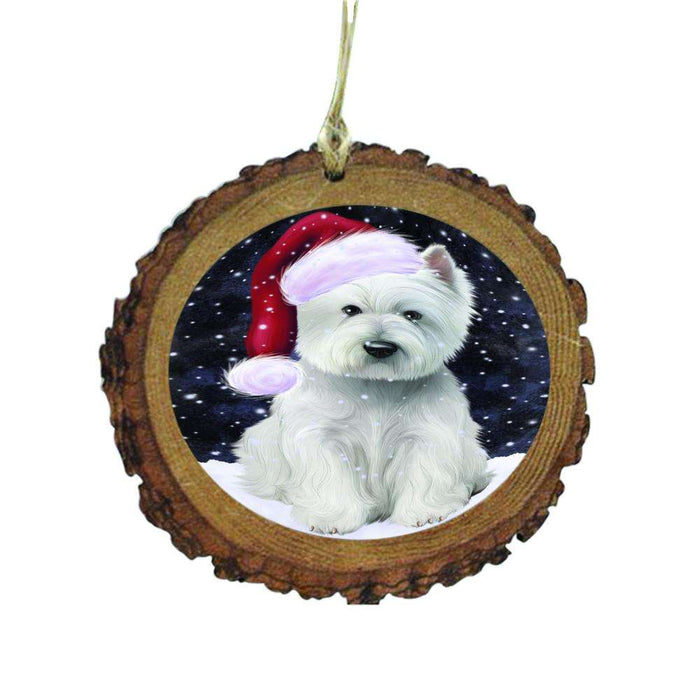Let it Snow Christmas Holiday West Highland Terrier Dog Wooden Christmas Ornament WOR48768
