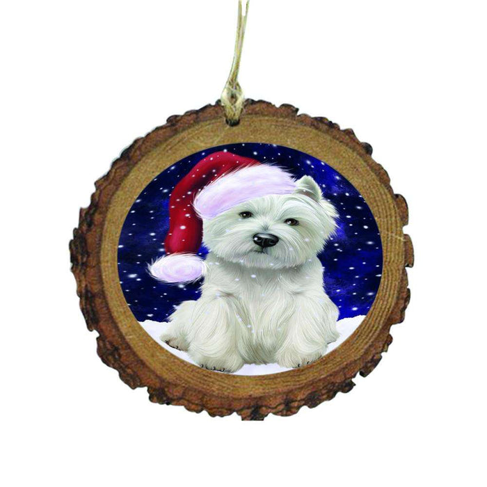 Let it Snow Christmas Holiday West Highland Terrier Dog Wooden Christmas Ornament WOR48769