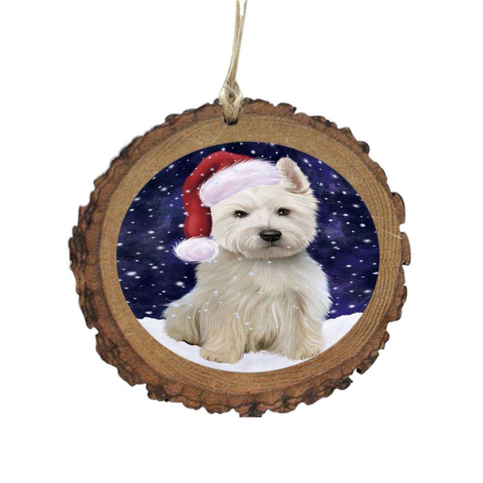 Let it Snow Christmas Holiday West Highland Terrier Dog Wooden Christmas Ornament WOR48770