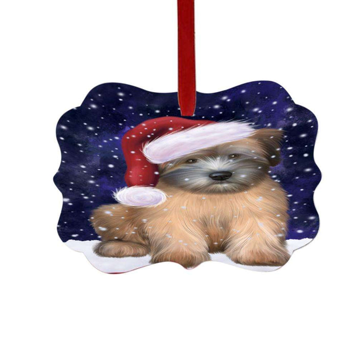 Let it Snow Christmas Holiday Wheaten Terrier Dog Double-Sided Photo Benelux Christmas Ornament LOR48974