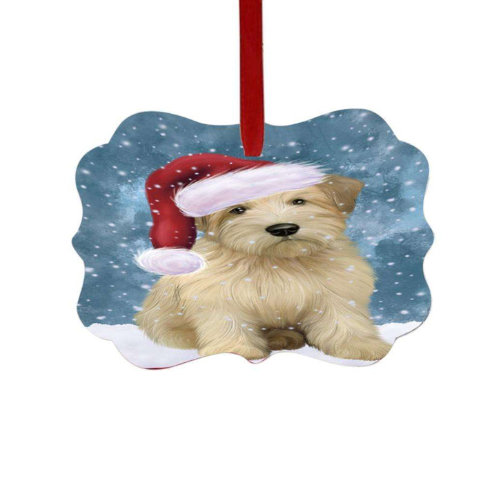 Let it Snow Christmas Holiday Wheaten Terrier Dog Double-Sided Photo Benelux Christmas Ornament LOR48975