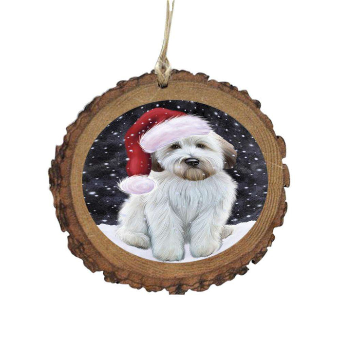 Let it Snow Christmas Holiday Wheaten Terrier Dog Wooden Christmas Ornament WOR48973