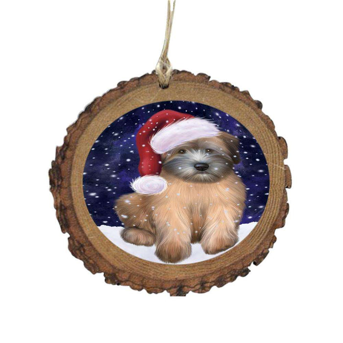 Let it Snow Christmas Holiday Wheaten Terrier Dog Wooden Christmas Ornament WOR48974