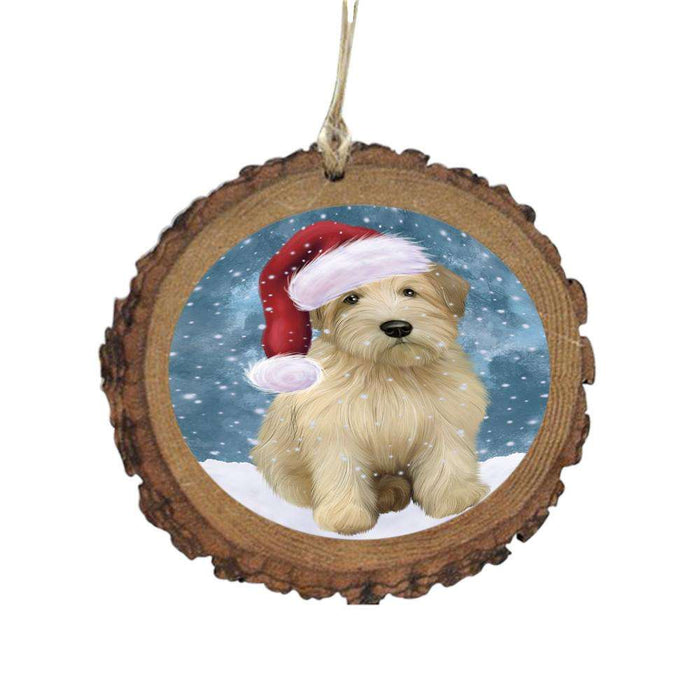 Let it Snow Christmas Holiday Wheaten Terrier Dog Wooden Christmas Ornament WOR48975