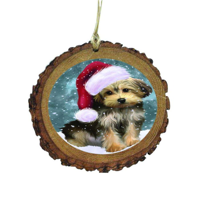 Let it Snow Christmas Holiday Yorkipoo Dog Wooden Christmas Ornament WOR48982